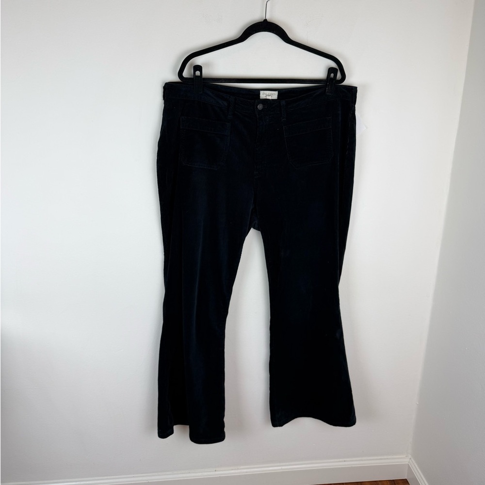 Anthropologie Pilcro Black Icon Flare Corduroy Pants Size 20 W - Picture 5 of 8